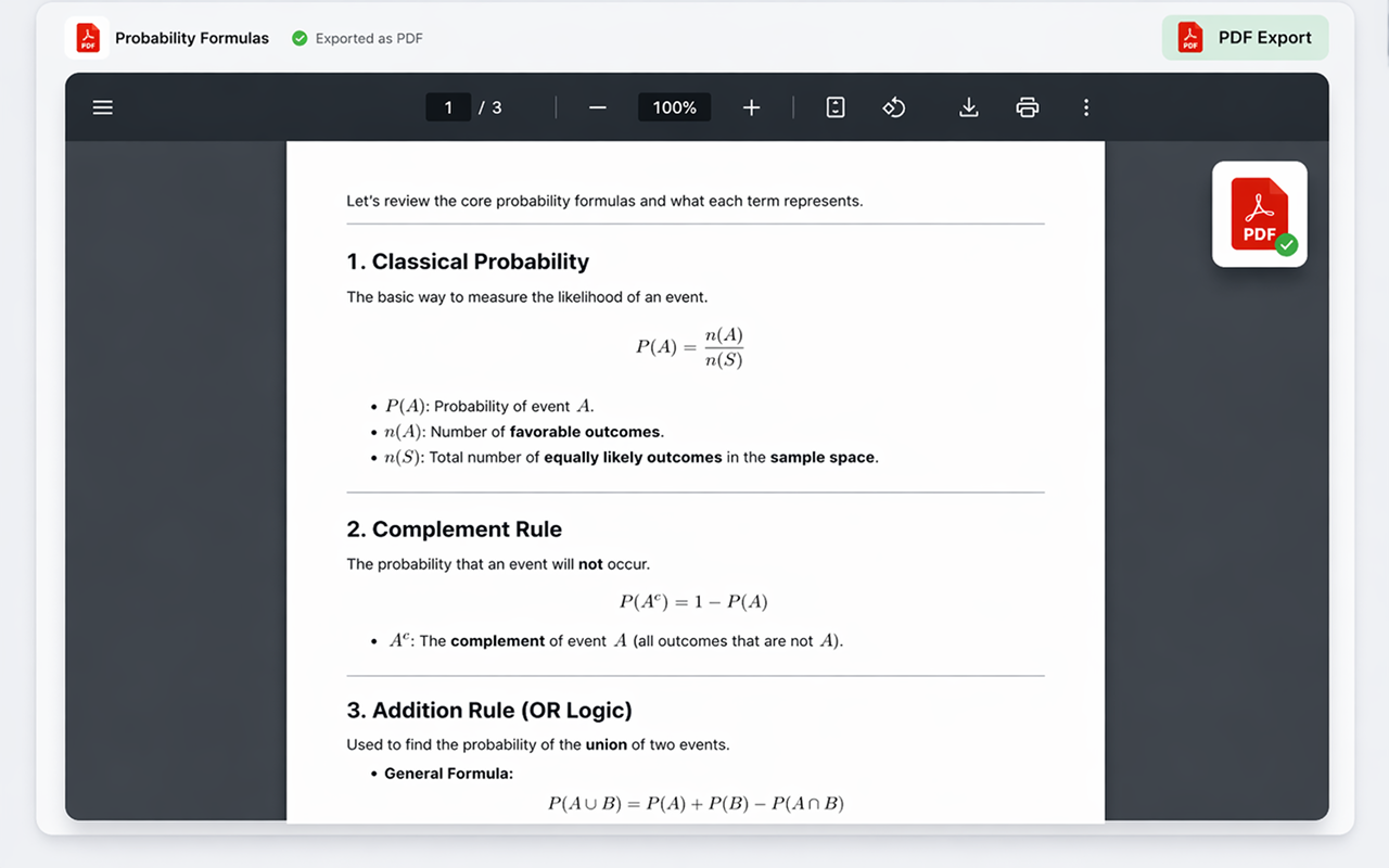 Export to PDF