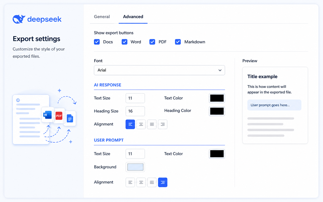 Export Settings