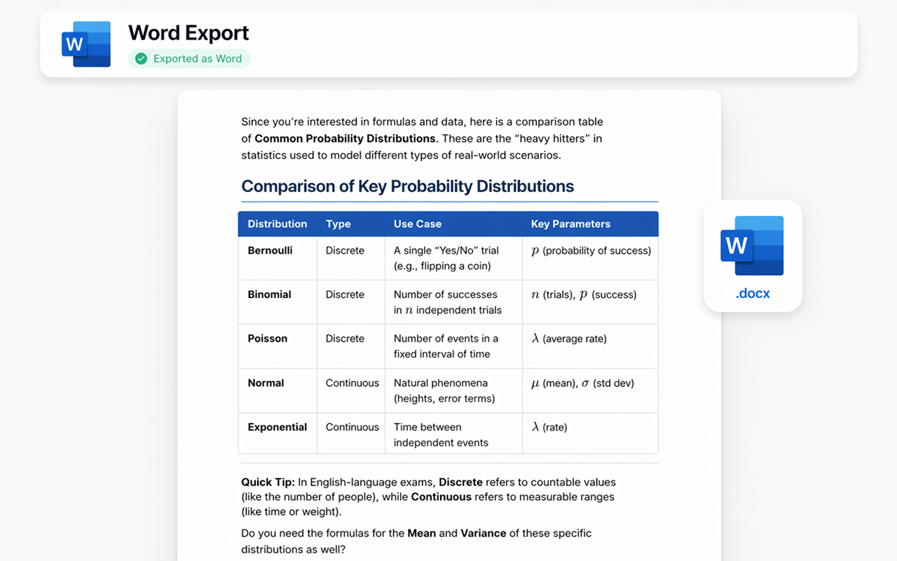 Export to Word